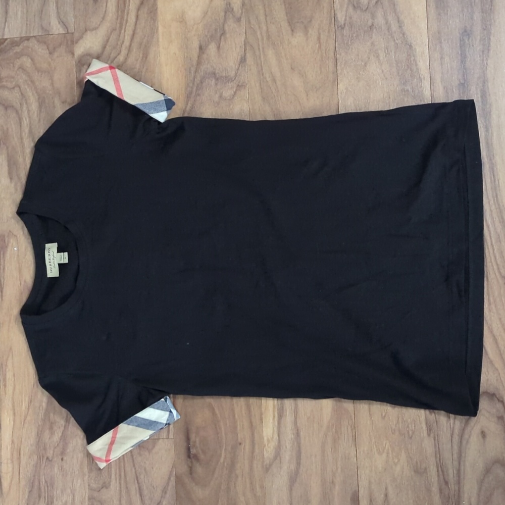 Burberry Kabani Check Cuff Tee - Like New - Size Small